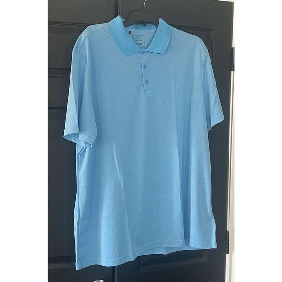 adidas Men's Performance Heathered Polo Shirt - Picture 2 of 5